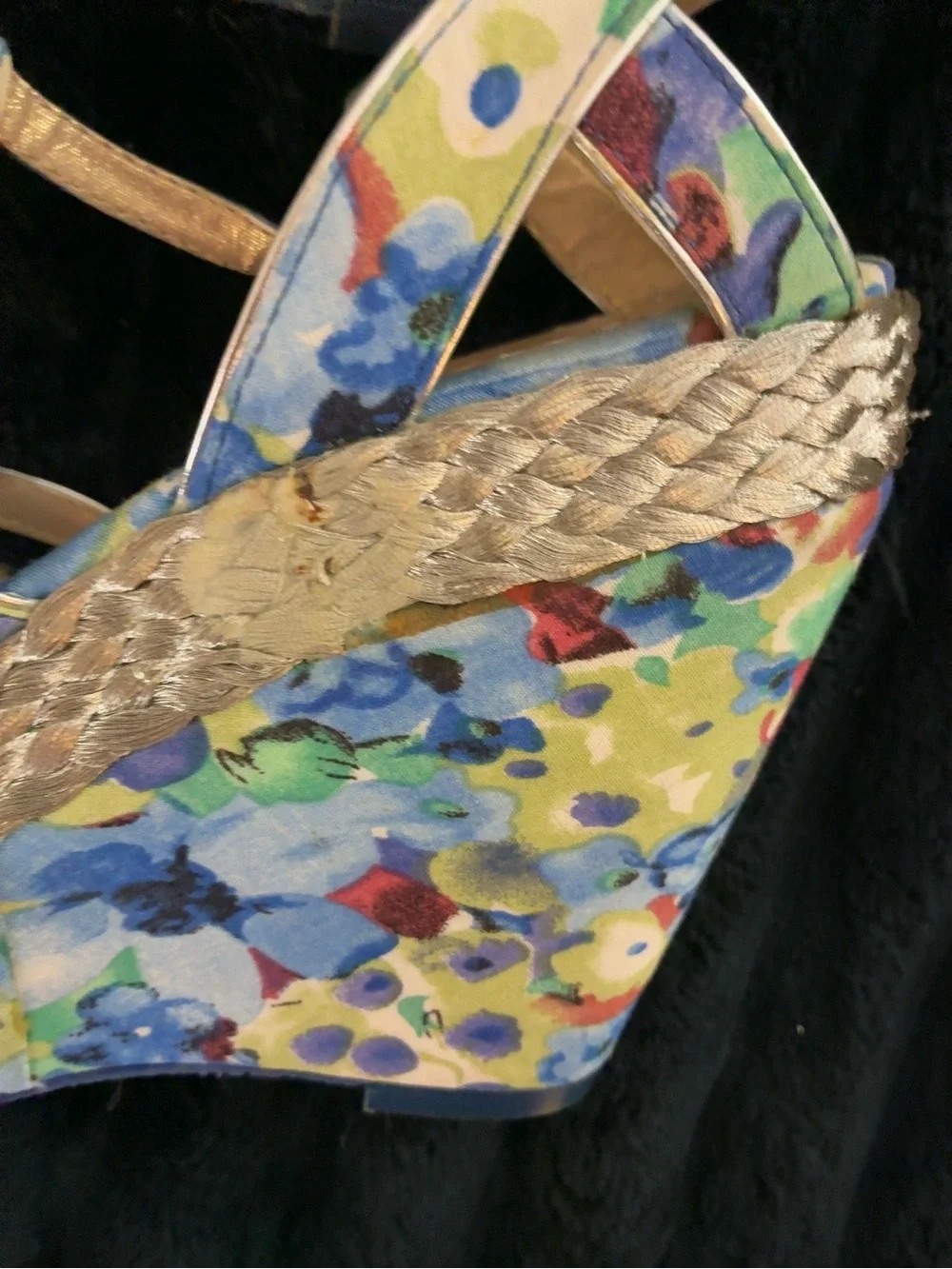 Poetic License Multicolor Floral Wedge Sandals